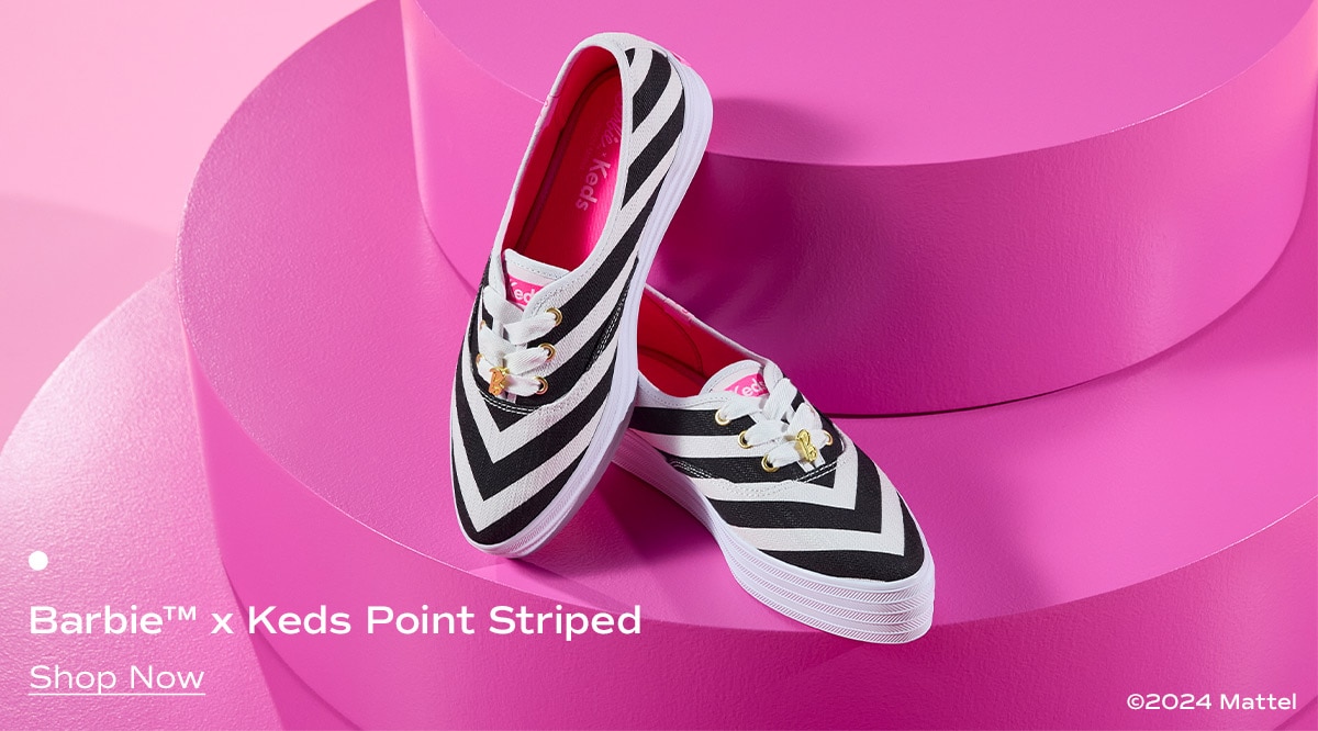 Barbie x Keds Point Striped. Shop Now. 2024 Mattel